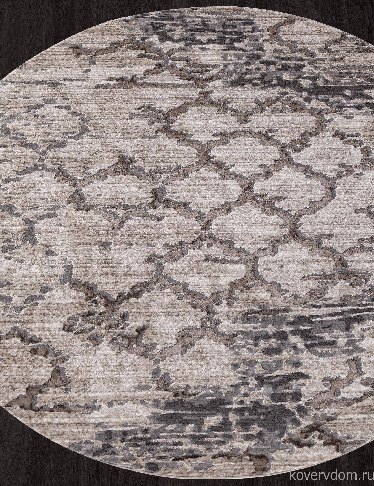 Ковер ARMINA 03806A GREY / BROWN Круг