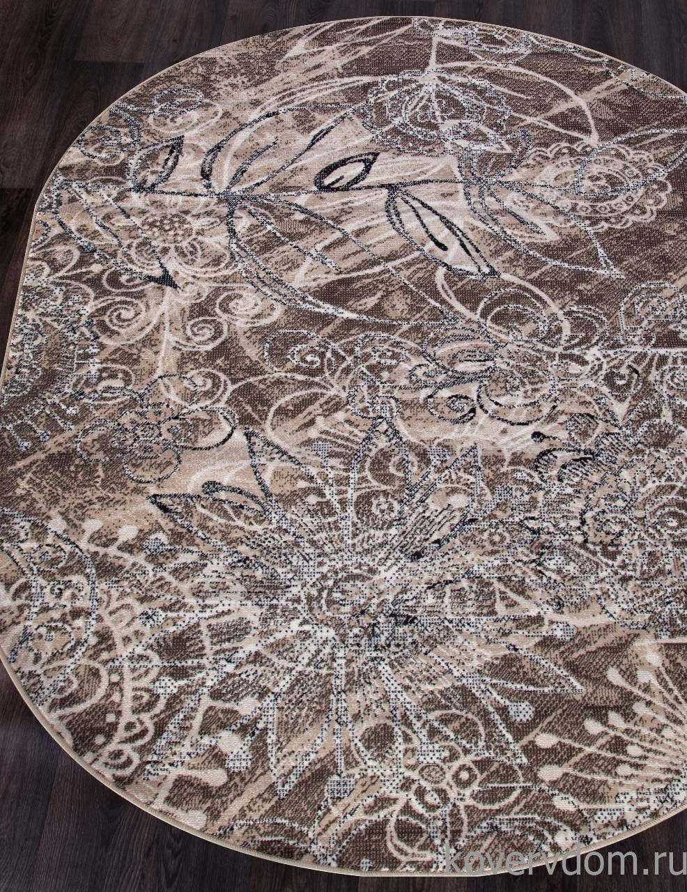 Ковер SIERRA D354 BEIGE-BROWN Овал