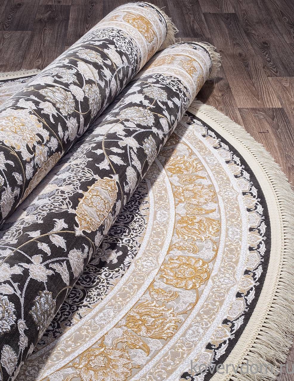 Ковер FARSI 1200 G142 DARK GRAY Овал