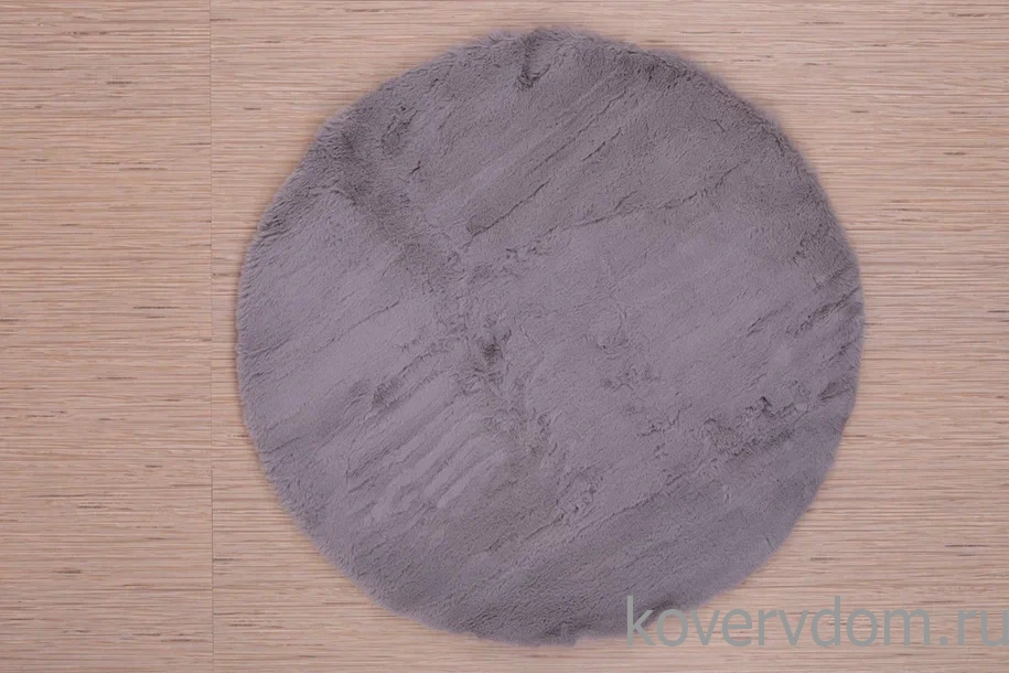 Ковер из искусственного меха Krolik 1000A T9082_GREY круг
