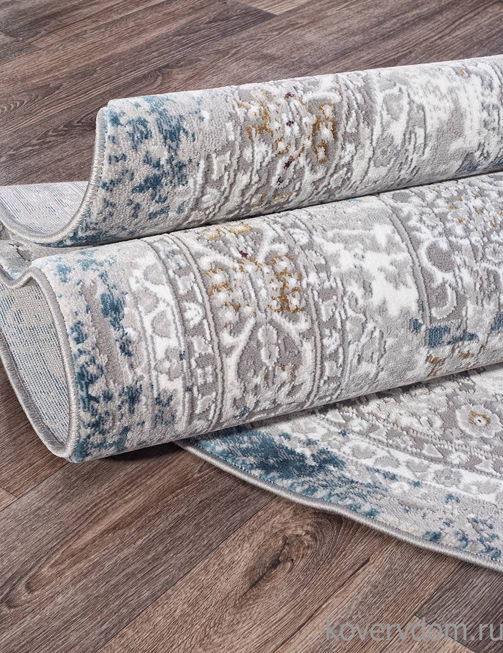 Ковер QUANTUM 03004G GREY / GREY Овал