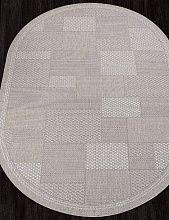 Ковер в современном стиле в гостиную-циновка KAIR-A S148 BEIGE Овал