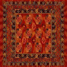 Квадратный ковер шерстяной Floare VILLAGE 467-60315 КВАДРАТ