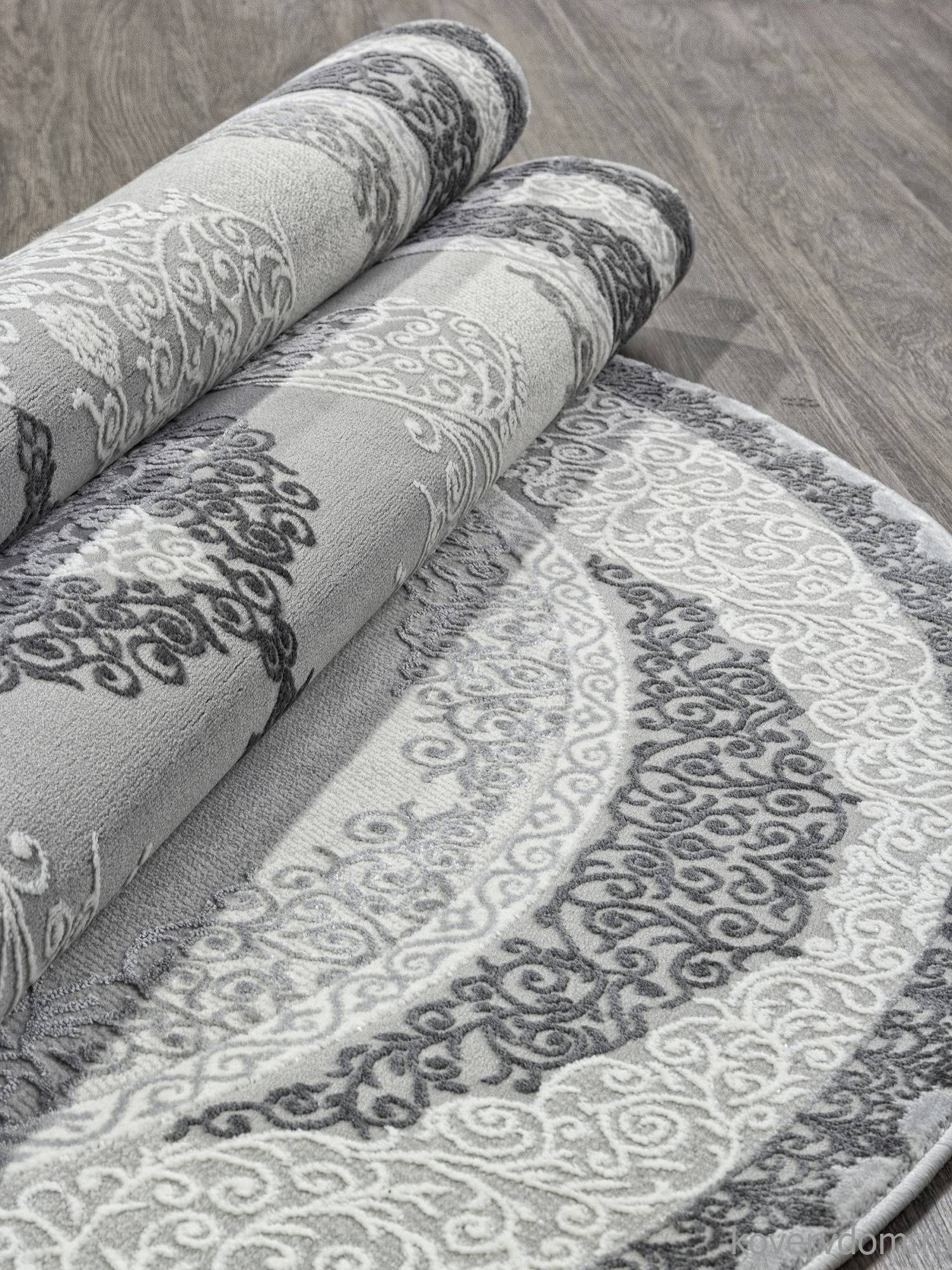 Ковер NENSI GL074G GREY / GREY Овал