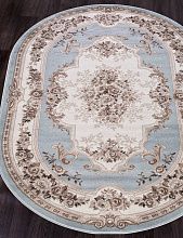 Ковер VALENCIA DELUXE-A 4015 L.BLUE-BROWN Овал